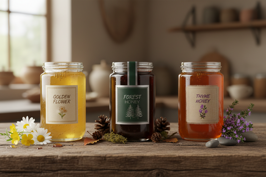 miel de fleurs, forêt et thym