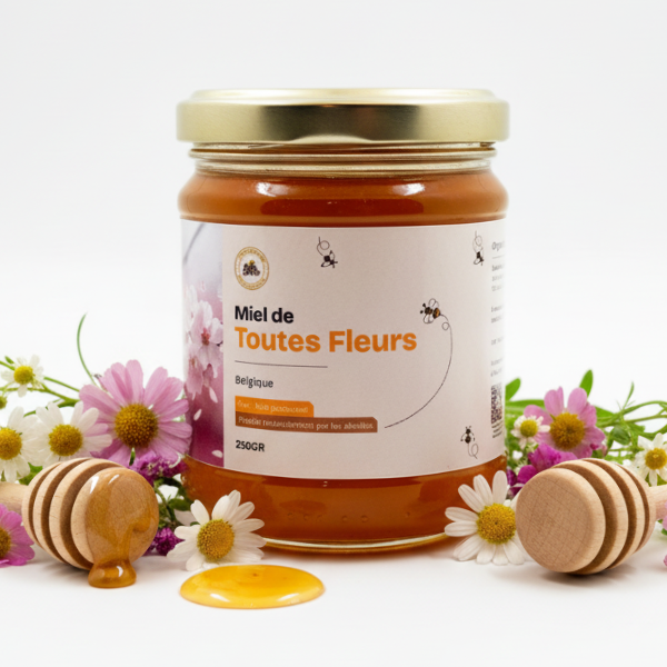 Miel de fleurs 250gr  - Tartinable et parfait pour le petit-déjeuner