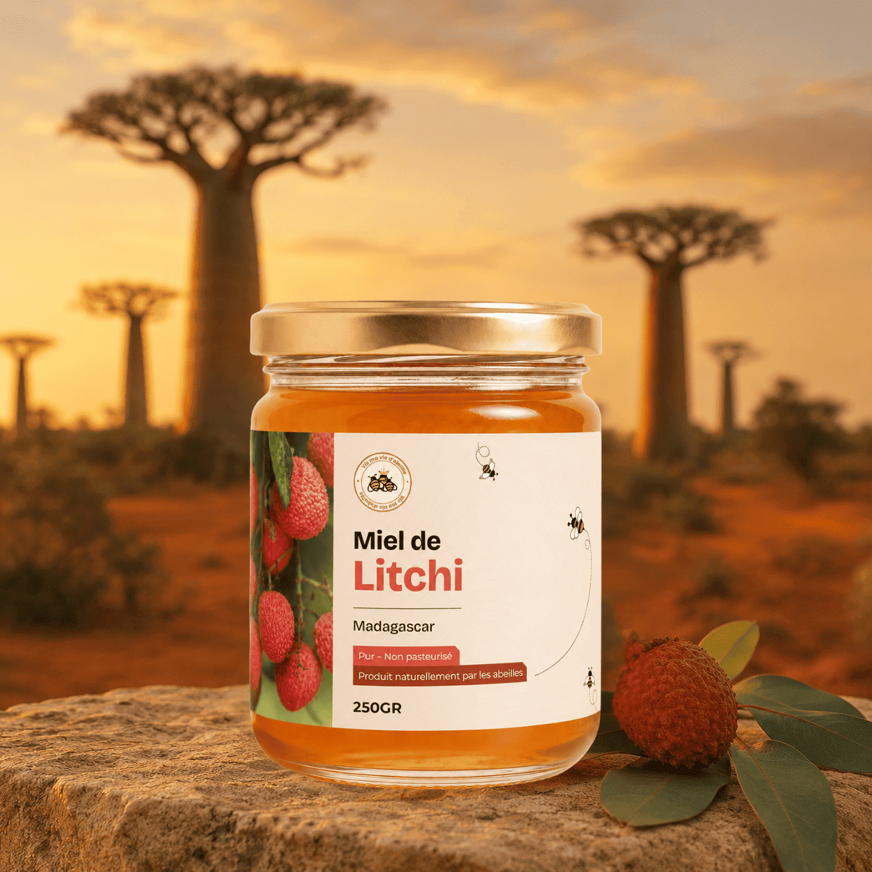 Miel de litchi - origine Madagascar