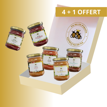 Pack famille - 4 miels + 1 miel Offert