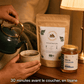Rituel du soir avec la tisane et le miel de lavande du Pack Détente & Sommeil, 30 minutes avant le coucher